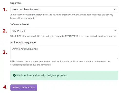 Proteome-Wide Submission Form Screenshot